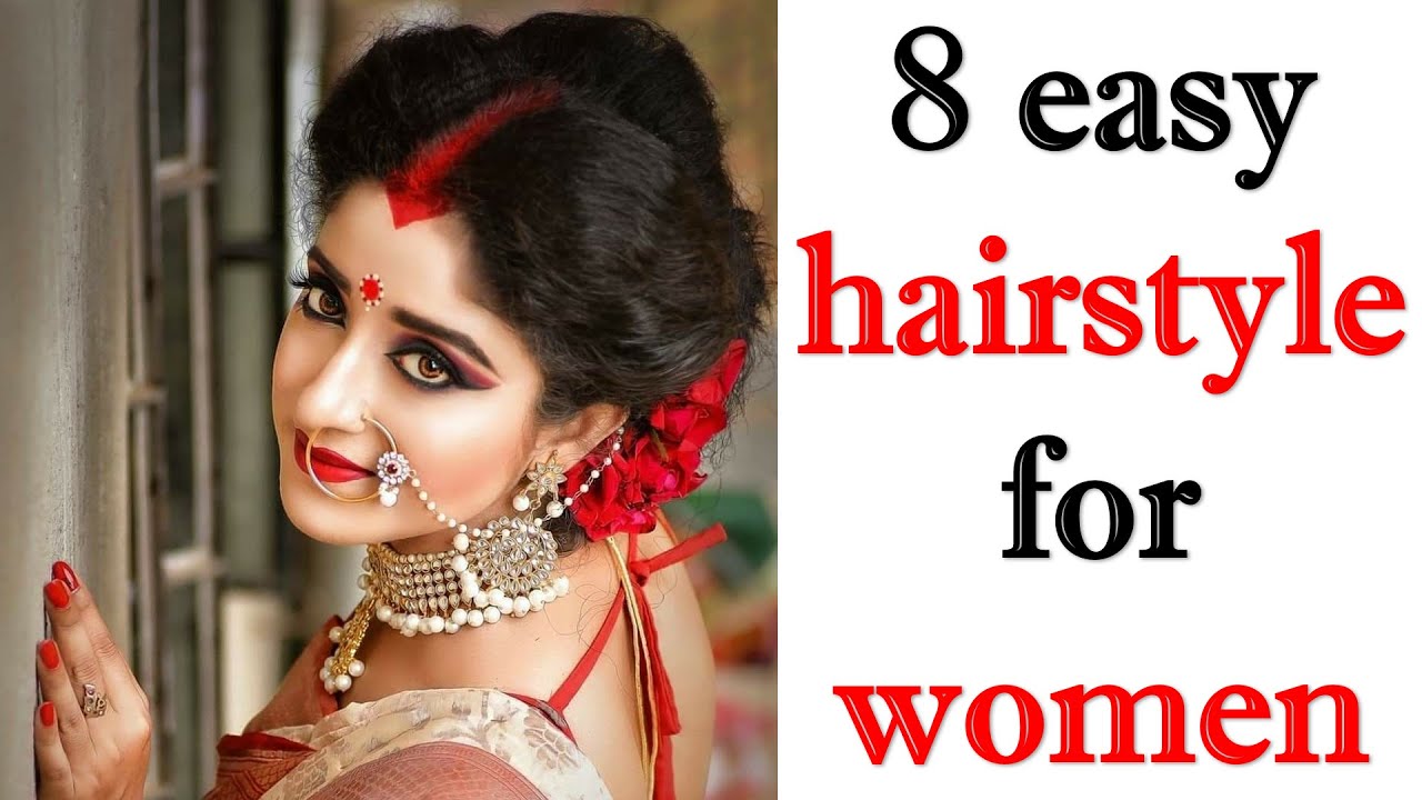 8 easy hairstyle for women || ladies hair style || decent hairstyle || open hairstyle || hairstyle