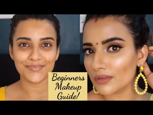 STEP BY STEP MAKEUP TUTORIAL 4 BEGINNERS | EASIEST EYESHADOW LOOK | शुरूआत से फ़ुल मेकअप करना सीखें।