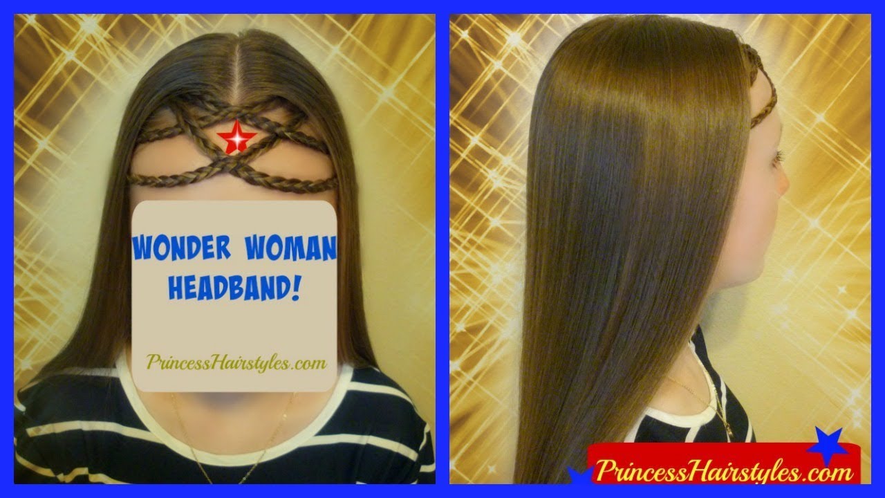 Wonder Woman Hairstyle! DIY Headband, Headpiece Using Your Own Hair