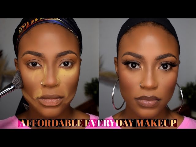 EASY BEGINNER *IN DEPTH* EVERYDAY MAKEUP TUTORIAL USING AFFORDABLE PRODUCTS  #darkskin #brownskin