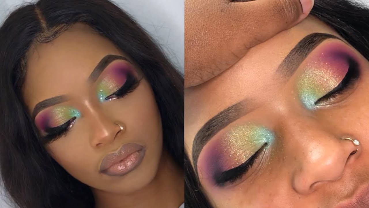 Colorful no Cut-Crease Eyeshadow | Client Makeup Tutorial