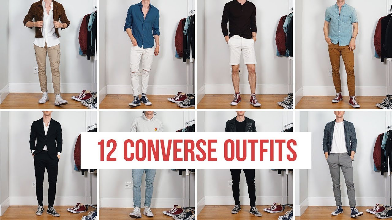 12 Ways to Style Converse Sneakers | Men’s Fashion | Outfit Ideas