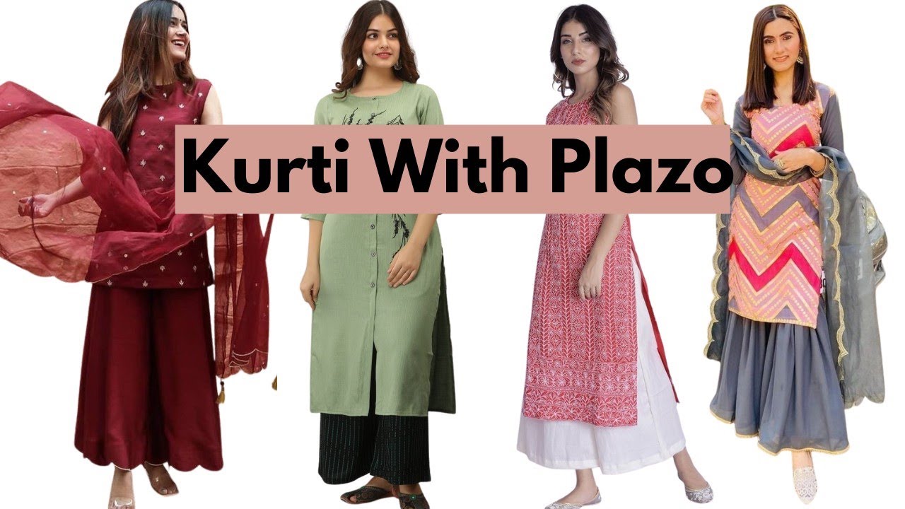 Kurti with palazzo girls and womens Kurti Palazzo |Fashion Style SM|