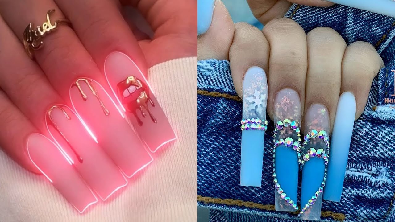 #108Amazingly Beautiful Acrylic Nail Art Designs Compilation