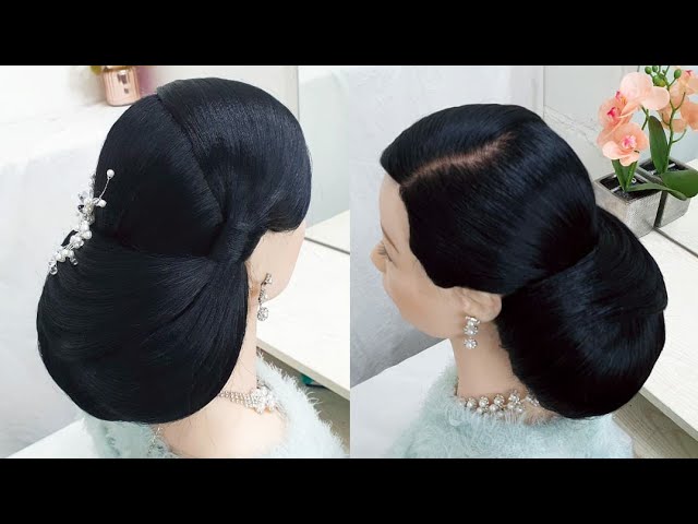 Bridal Hairstyle For Black women. Hairstyle For Wedding And  Engagement.