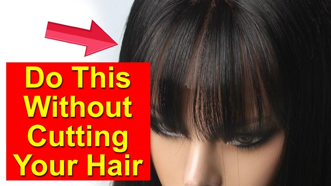 How to Make Fake Front Bangs With Natural Hair | Hairstyle Tutorial