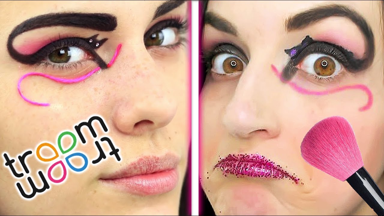 Trying Terrible Troom Troom MAKEUP HACKS