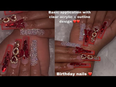 Beginner nail tech application tutorial | basic application  +Nail art! | Birthday nails️