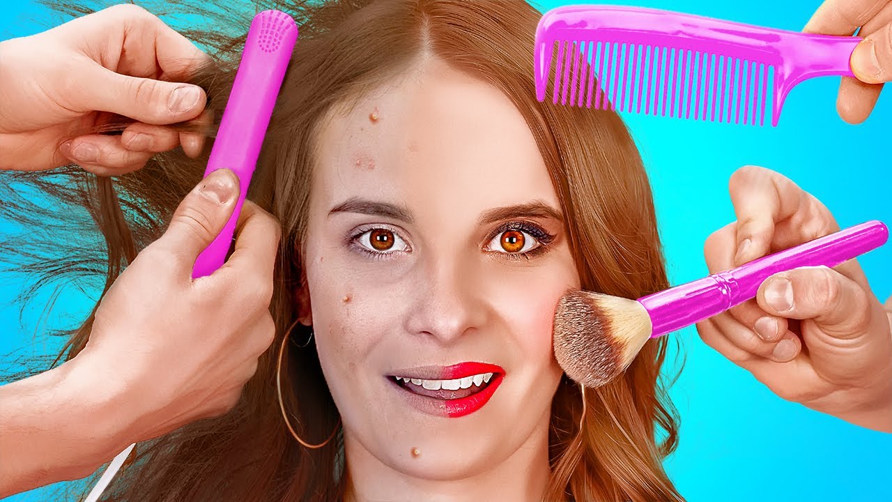 AMAZING MAKEUP TRANSFORMATION || Cool And Funny Makeup Tricks By 123 GO! GOLD