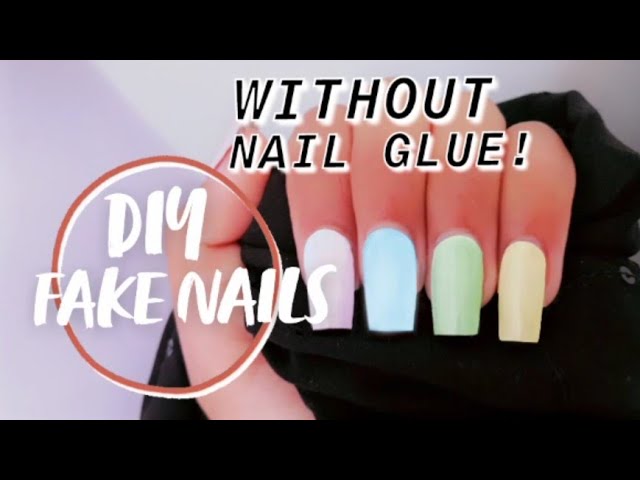 How To Make Fake Nails At Home Without Nail Glue | DIY fake nails from home supplies