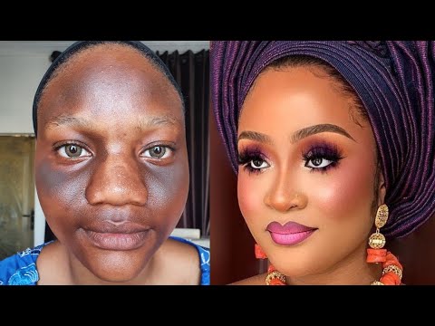 BOMB  SHE WAS TRANSFORMEDDETAILED ️GELE AND MAKEUP TRANSFORMATION MAKEUP TUTORIAL