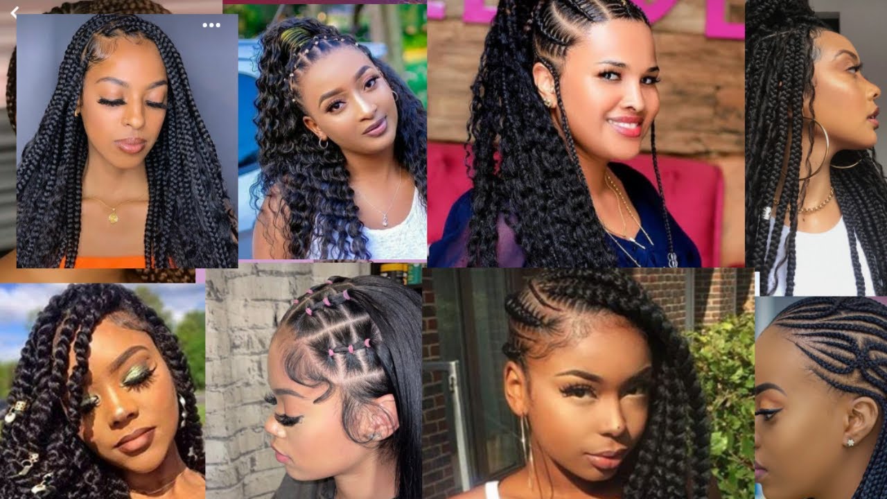 Cute braid hairstyles on natural hair for black women 2022 #braidhairstyles #ponytailhairstyles