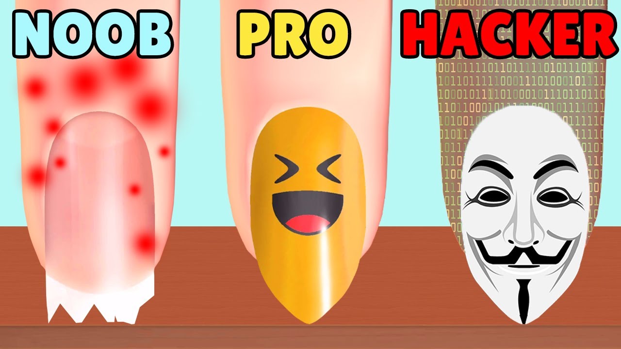 NOOB vs PRO vs HACKER in Nail Salon 3D